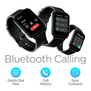 Fire-Boltt Ninja Call Pro Smart Watch Dual Chip Bluetooth Calling | 1.69" Display | Black