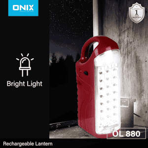 Onix OL-880 Rechargeable LED Lantern Emergency Light | Red