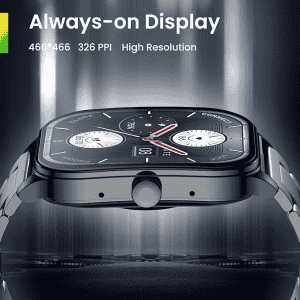 Amazfit Pop 3S Smart Watch with 1.96" AMOLED Display | BT Calling | Music Control | Metallic Black
