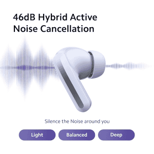 Redmi Buds 5 Ear Buds | Truly Wireless | Bluetooth | Upto 46dB Hybrid Noise Cancellation | Fusion Black