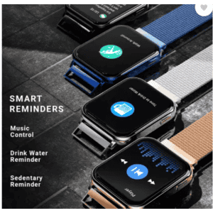 Fire-Boltt King Luxury Stainless Steel 1.78'' Amoled Display 100+ sports Bluetooth Calling Smartwatch | Blue Strap