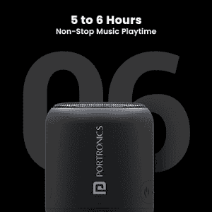 Portronics Sound Drum 1 TWS Portable Bluetooth Speaker | 10 W | Black