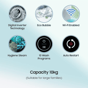SAMSUNG Wi-Fi Enabled Fully Automatic Top Load Washing Machine | 10 kg | Brown | WA10BG4686BRTL