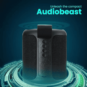 Portronics SoundDrum P Wireless Speaker | 20 W | Handsfree Calling | Stereo Channel | Black