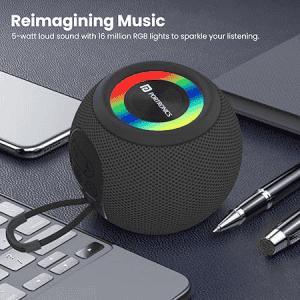 Portronics Resound Bowl Portable Bluetooth Speaker  | 5W | Black