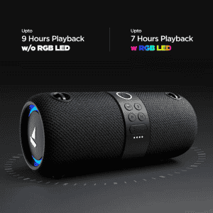 boAt  | Stone | 1200F | 14 W |  Bluetooth Speaker |  Stereo Channel  | RGB LEDs | Black