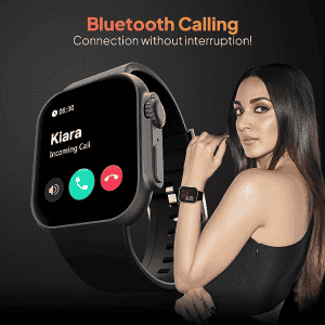 Fire-Boltt Gladiator 1.96" Biggest Display Smart Watch with Bluetooth Calling | Black