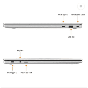 Samsung Galaxy Book Go Qualcomm Snapdragon 7c Gen 2 | 4 GB | 128 GB EMMC Storage | Windows 11 Home | Thin and Light Laptop | Silver | NP340XLA-KA1IN