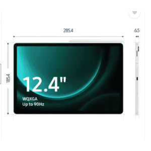 SAMSUNG Galaxy Tab S9 FE+ 8 GB RAM 128 GB ROM 12.4 Inch with Wi-Fi Only Tablet | Gray