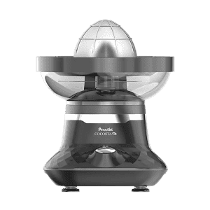 Preethi COCOSTA Coconut Scraper & Citrus Juicer |  Dual Protection Scraper with Safety Switch | 100 W | Black