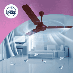 Crompton  | HS Plus | 1200 mm |  3 Blade |  HIGHS Speed  Ceiling Fan | Brown