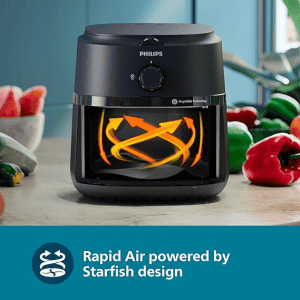PHILIPS | NA120/00 | Air Fryer | 4.2 Liter |  Air Fryer Rapid Air Technology | Black