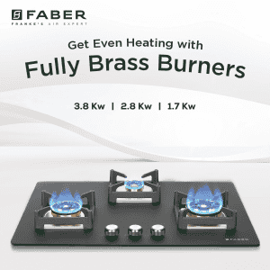 Faber BELLA 3 Burner Automatic Hob | HT 903 BR AI FFD