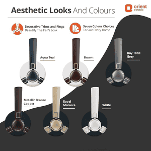 Orient Electric  |  Falcon 425 Deco | 1200 mm |  3 Blade | 1 Star | Ultra High Speed Ceiling Fan | Brown