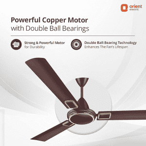 Orient Electric  |  Falcon 425 Deco | 1200 mm |  3 Blade | 1 Star | Ultra High Speed Ceiling Fan | Brown