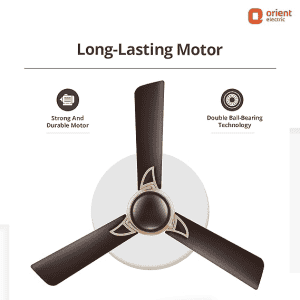 Orient |  Kiara AD | 1200mm  | 3 Blade | 1 Star | High Speed Ceiling Fan | Hickory Brown