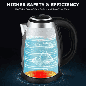 MR. BRAND | Stainless Steel Electric Kettle | Auto Shut Off  | Multipurpose Extra Large Cattle | 1.5 Liter | Black