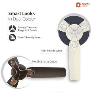 Orient | Electric Jazz Trendz  | Durable Copper Motor | 3 Blade  | 1200 mm | Ceiling Fan  | Metallic Bronze Copper  Orange