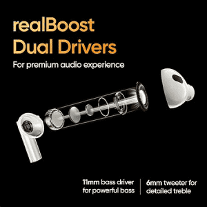 realme Buds Air 5 Pro Truly Wireless in-Ear Earbuds with 50dB ANC | Upto 40Hrs Battery with Fast Charging | Sunrise Beige