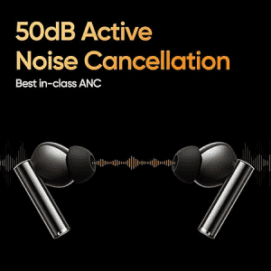 realme Buds Air 5 Pro Truly Wireless in-Ear Earbuds with 50dB ANC | Upto 40Hrs Battery with Fast Charging | Sunrise Beige