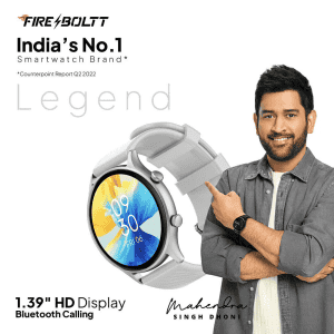 Fire-Boltt Legend Smartwatch 3.53 cm | HD Display | Bluetooth Calling | IP67 Water Resistant | Silver Grey