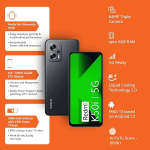 REDMI K50i | 8GB+256GB | STEALTH BLACK