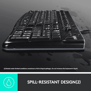 Logitech | Wired USB Keyboard and Mouse | Black | MK120