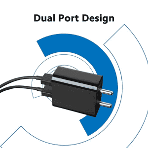 Mi USB 18W Dual Port Charger | Dual USB Port | Black