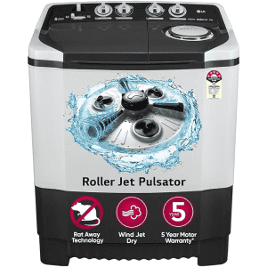 LG Semi Automatic Top Load Washing Machine | 7.5 kg | 5 Star | Dark Gray | P7510RGAZ