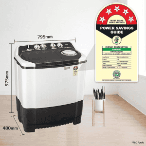LG Semi Automatic Top Load Washing Machine | 7.5 kg | 5 Star | Dark Gray | P7510RGAZ