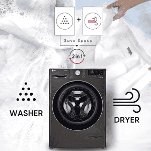 LG |  FHD1107STB | 11 kg Wash | 7 kg Dryer | 5 Star | Fully Automatic Front Load Washer Dryer Combo | Black