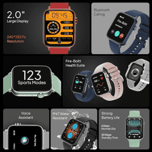 fire boltt NINJA PRO | BSW011 | Smartwatch | Grey