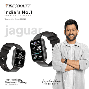 FIRE BOLTT JAGUAR SMART WATCH | BSW068 | BLACK