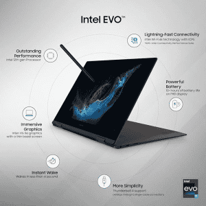 SAMSUNG Galaxy Book2 360 | NP730QED-KA1IN | Ci7 | 16GB | 512GB SSD  | WIN 11+MSO |  Graphite | NP730QED-KA1IN