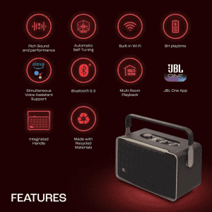 JBL AUTHENTICS 300 | JBLAUTH300BLKEP | PORTABLE BLUETOOTH SPEAKER | BLACK