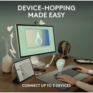 Logitech Pebble Keys 2 Wireless Keyboard | Customisable Shortcuts | Graphite | ‎K380