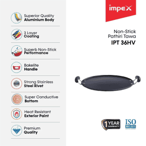 IMPEX | Non-Stick Round Pathiri Tawa | IPT 36HV