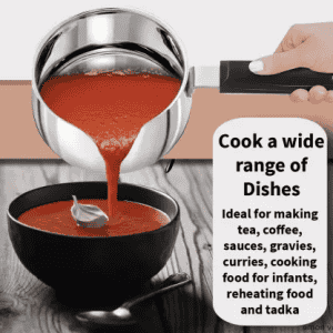 Hawkins Tpan Stainless Steel Tea Pan | Induction Sauce Pan | Chai Pan | Saucepan | 1.5 L | Silver