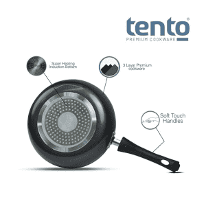 Tento | 4 -Piece | Non-Stick Cookware Set | Black