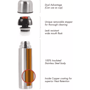 Cello Flask | S.S Flip Style | 750 ml | Silver