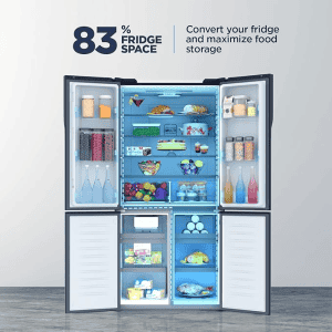 Haier Refrigerator | HRB-738BG | Side-by-Side  | 712 L | Black Glass