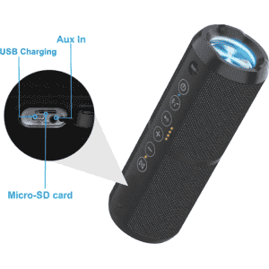PORTRONICS BREEZE II | PORTABLE BLUETOOTH SPEAKER | BLACK