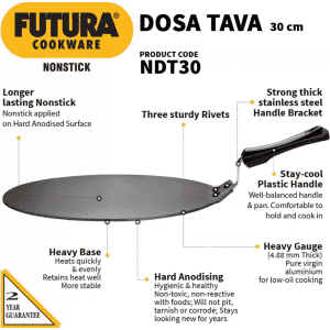 Hawkins Non Stick Dosa Tawa | NDT30 | 30 cm diameter