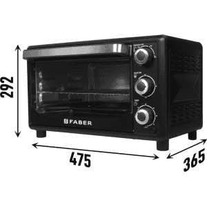 FABER | FOTG BK | 24L OVEN TOASTER GRILLER | BLACK