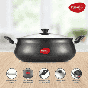 Pigeon Non Stick Aluminium Gravy Pot | 9 L
