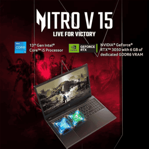 ACER Nitro V | ANV15-51 | Ci5-13420H | 15.6 FHD | 16GB/512GB SSD/RTX3050-6GB | WIN11 | NH.QN9SI.003 | OBSIDIAN BLACK