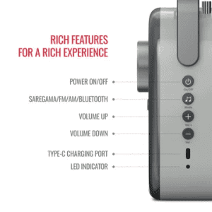 CARVAAN LITE | SCL190 | HINDI BLUETOOTH SPEAKER | GRAPHITE GRAY