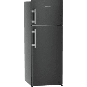 LIEBHERR Double Door Refrigerator | 269 Litres  | 2 Star | Central Power Cooling | Black Steel | TCLbsB 2711