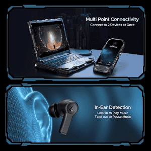 boAt Airdopes | Flex 454 ANC TWS in Ear Earbuds | Gunmetal Black