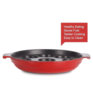 BlueBerry's |  Paniyarakkal Maker  Nonstick | 850 Gram | 9 Cavity | Red